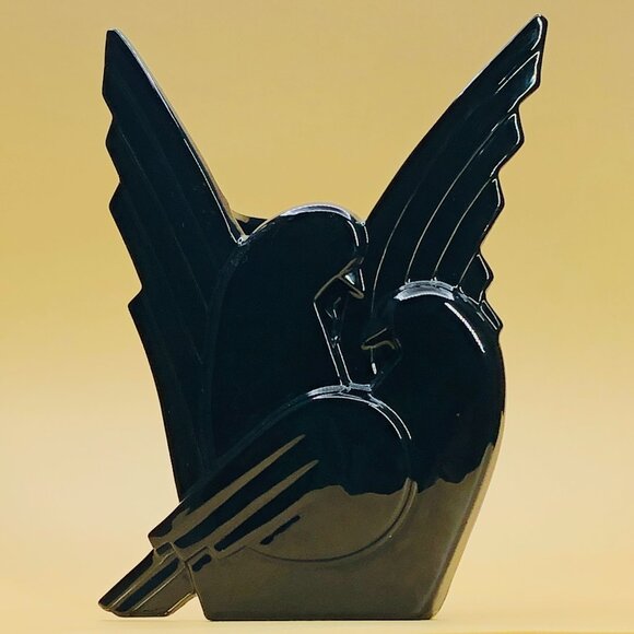 Vintage Fitz and Floyd Skylark Dove Vase: Art Deco Revival Ceramic Centerpiece - Picture 1 of 10